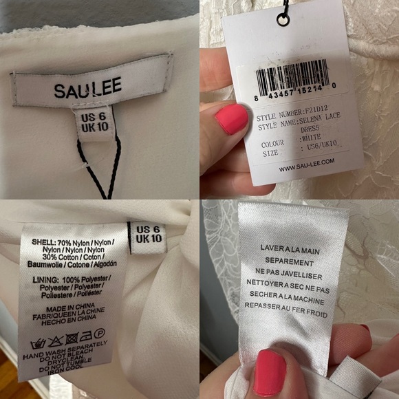 Sau Lee Selena White Lace and Velvet Bustier Wedding Dress NEW - Picture 10 of 11